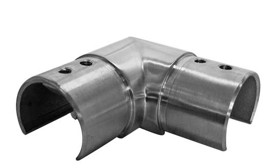 Eckverbindung für Nutrohr rund horizental 42,4mm 1,5mm