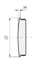 Kappe voll leicht gewölbt 48,3x2,5mm