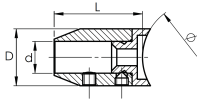 Querstabhalter 42,4mm D22mm d12mm