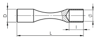 Verbindungsstück biegbar für Rundstäbe 10mm D12mm