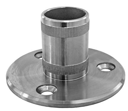 Bodenanker 42,4x2,0mm D100mm mit Rändelung