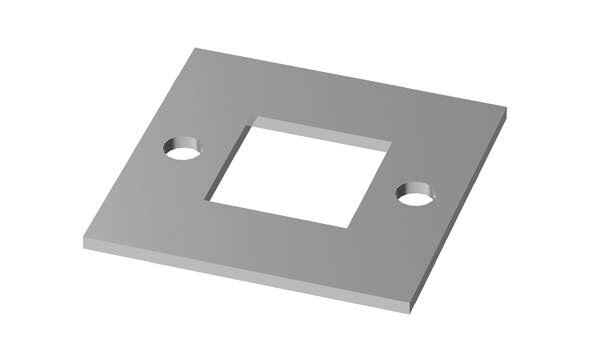 Ronde vierkant 40x40mm D92 d11mm t4mm