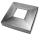 Rosette vierkant 93x93mm 40x40 H25mm