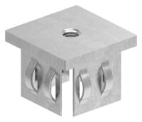 Stahleinschlagkappe 60x60 mit M8 für Wandstärke...