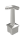 Handlaufträger 40x40x2 Eck, starr, flach H: 80mm