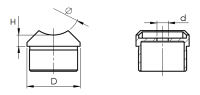 Adapter 33,7x2,0 Anschluss ø33,7 d:8,5mm