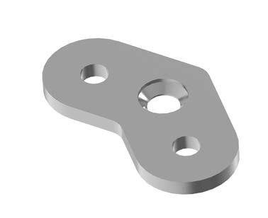 Trägerplatte 135° 36x25x4 flach
