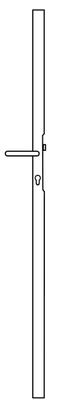 Schlosskasten Edelstahl V2A  ins Rohr integriert mit Drückergarnitur