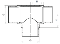 V2AT-Verbinder rund, 48,3x2,0 mm