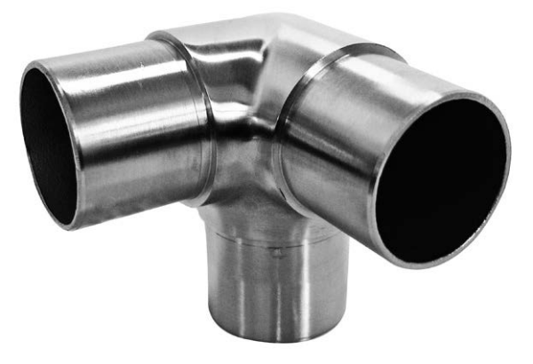 V2A T-Verbinder 90°, 48,3x2,0 mm