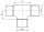 V2A T-Verbinder, 40x40x2,0 mm