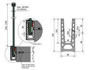 Vorgesetztes U-Profil 1KN 140 mm hoch